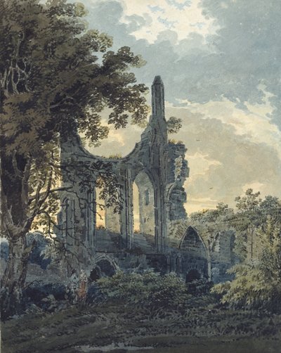 Byland Abbey, Yorkshire, c.1793 door Thomas Girtin